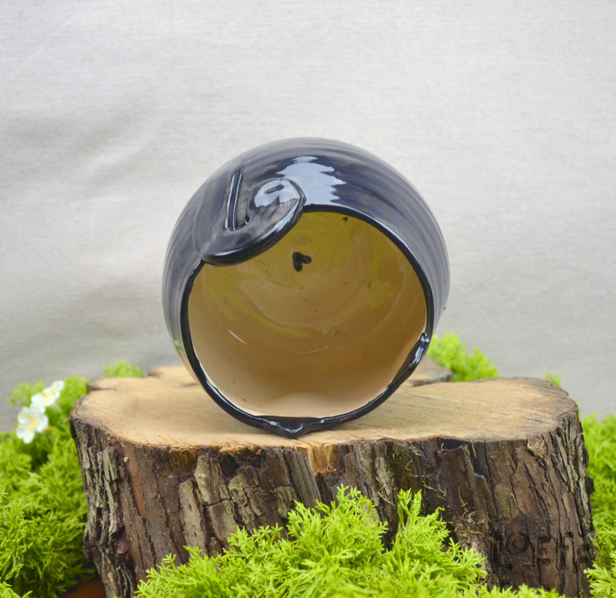Planter Black Cat with Bow