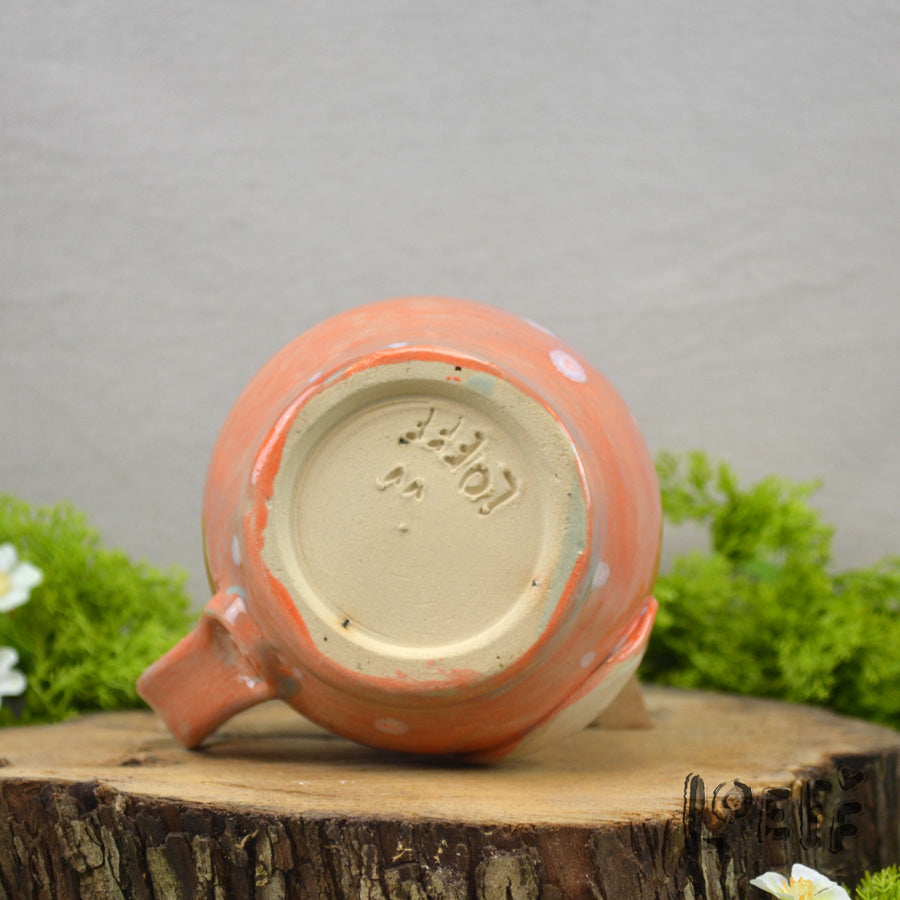 The 3D Loeff Mug Fox on Crystal Orange