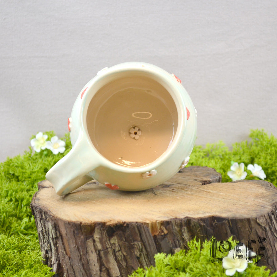 The 3D Loeff Mug Hearts & Flowers Sage