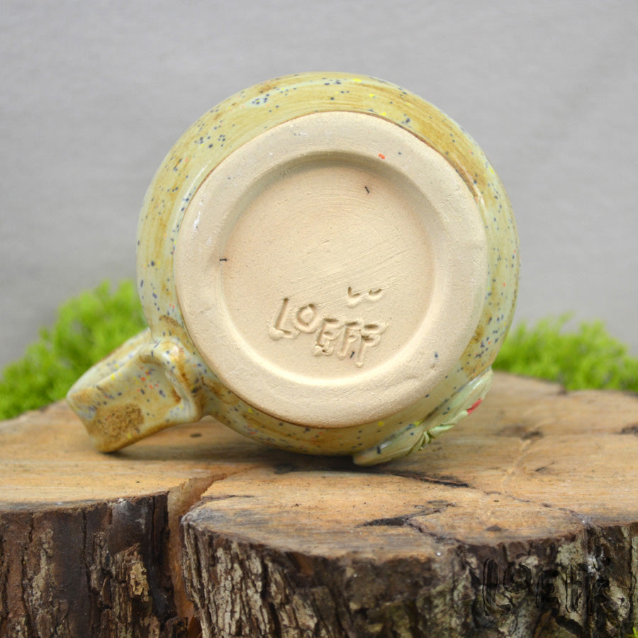 The 3D Loeff Mug Leaf on Speckled