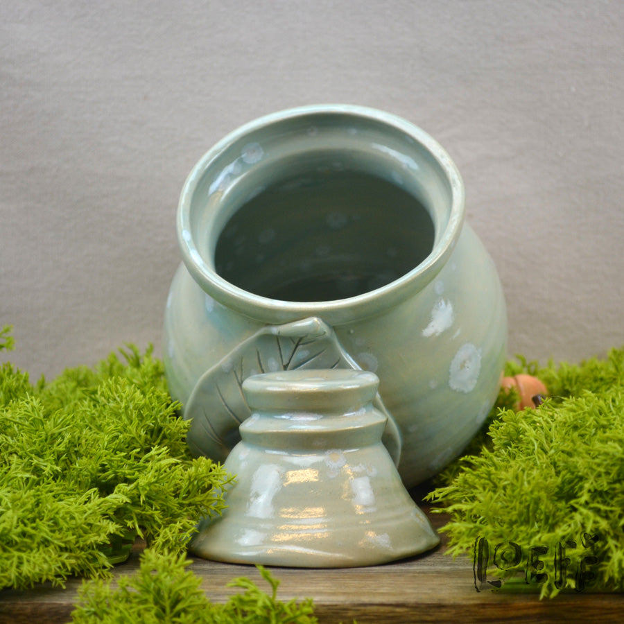 Crystal Glaze Leaf Pot