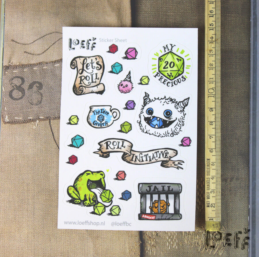 Sticker Sheet A6 Dice