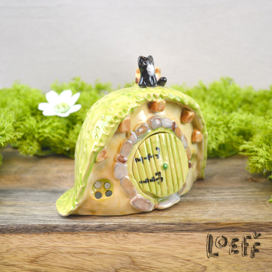 Meadow Home Incense Burner Tuxedo Cat