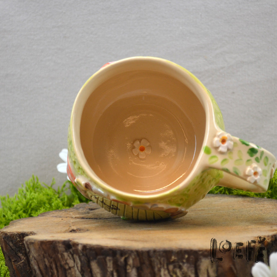 Loeffly Meadow Mug Green Door + Mushrooms