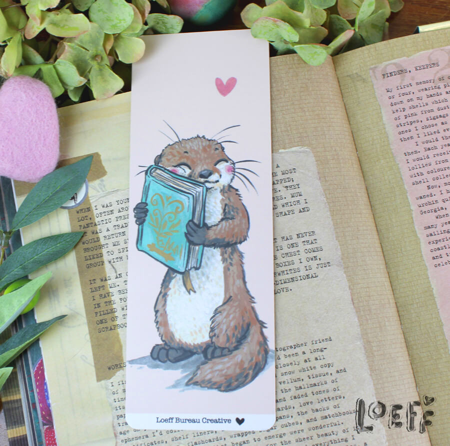 Boekenlegger Otters tweezijdig