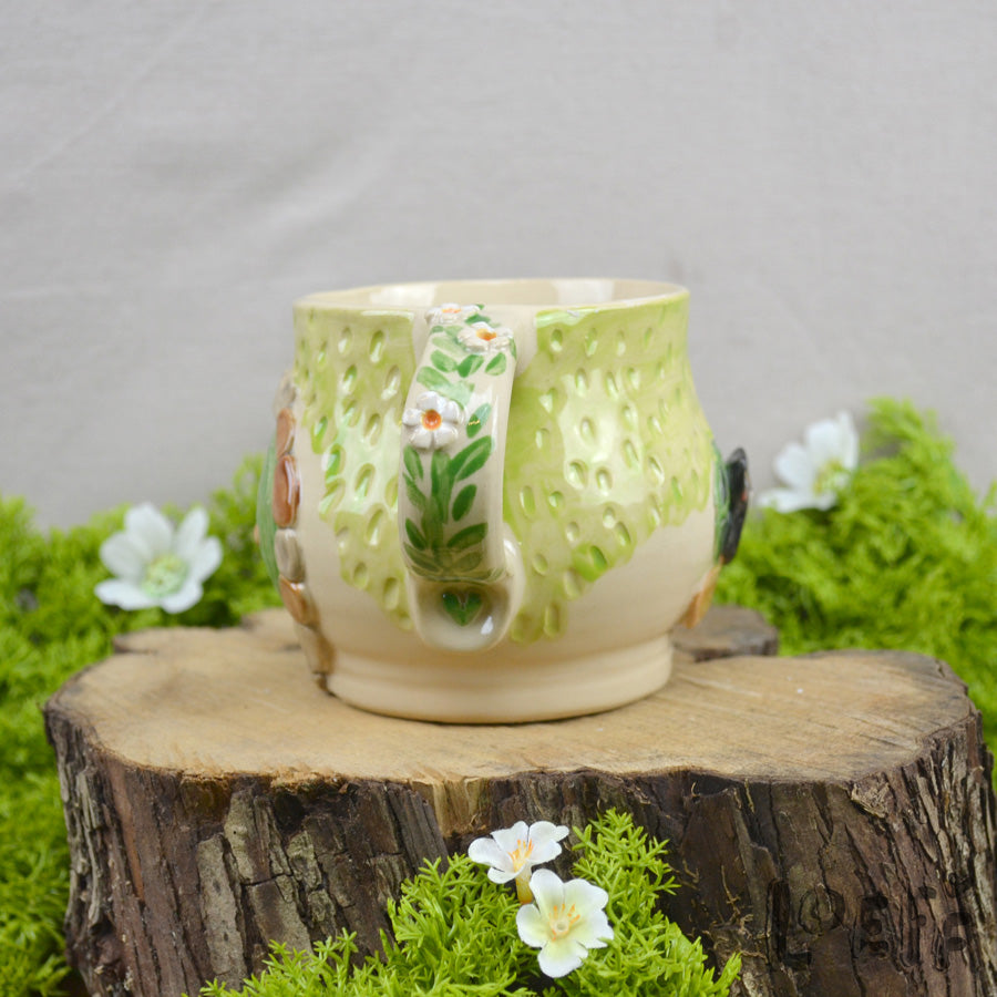 Meadow Mug Green Door + Tuxedo Cat