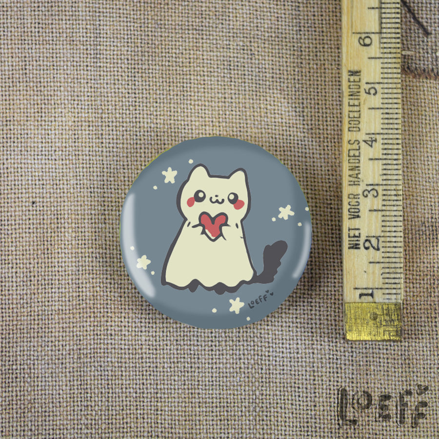 Button Ghost Kitty