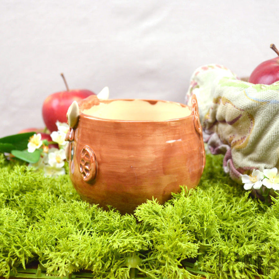 Planter Highland Cow Dark