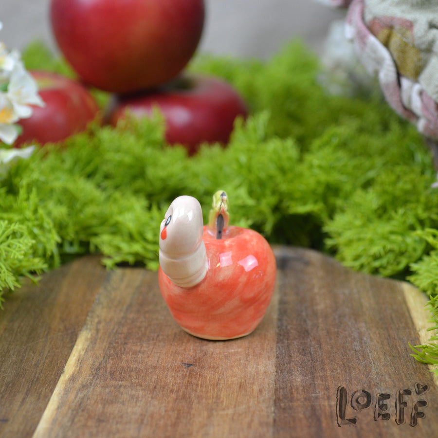 Tiny Apple with Worm