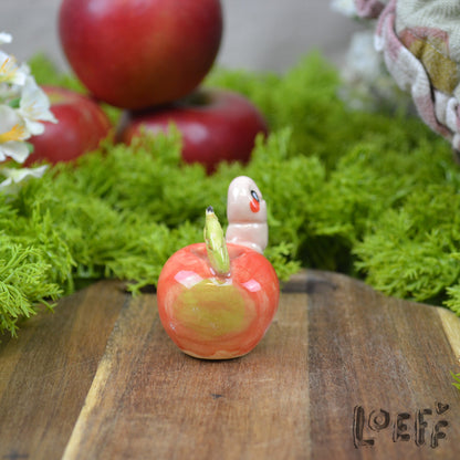 Tiny Apple with Worm