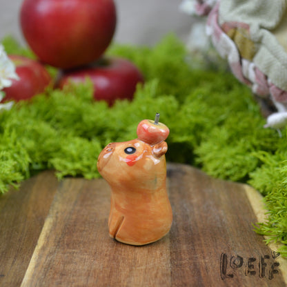 Tiny Capybara with Apple 2