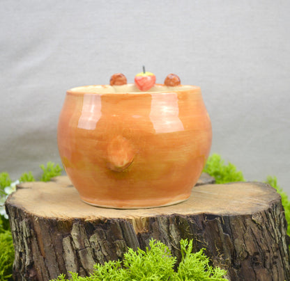 Planter Capybara with Apple