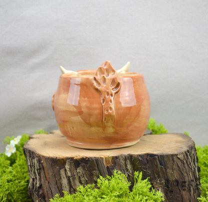 Planter Highland Cow Red Cheeks