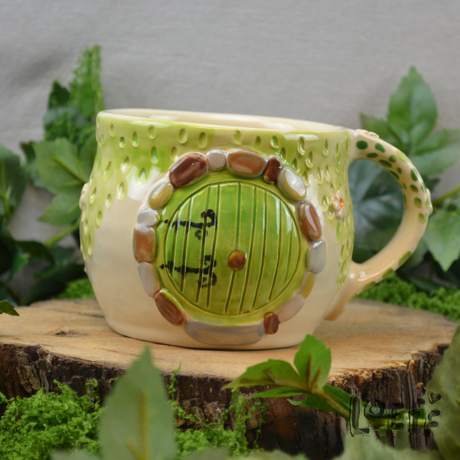 Meadow Mug Bright Green Door Wood Window