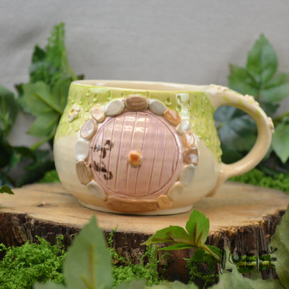 Meadow Mug Pink Door Ginger Cat