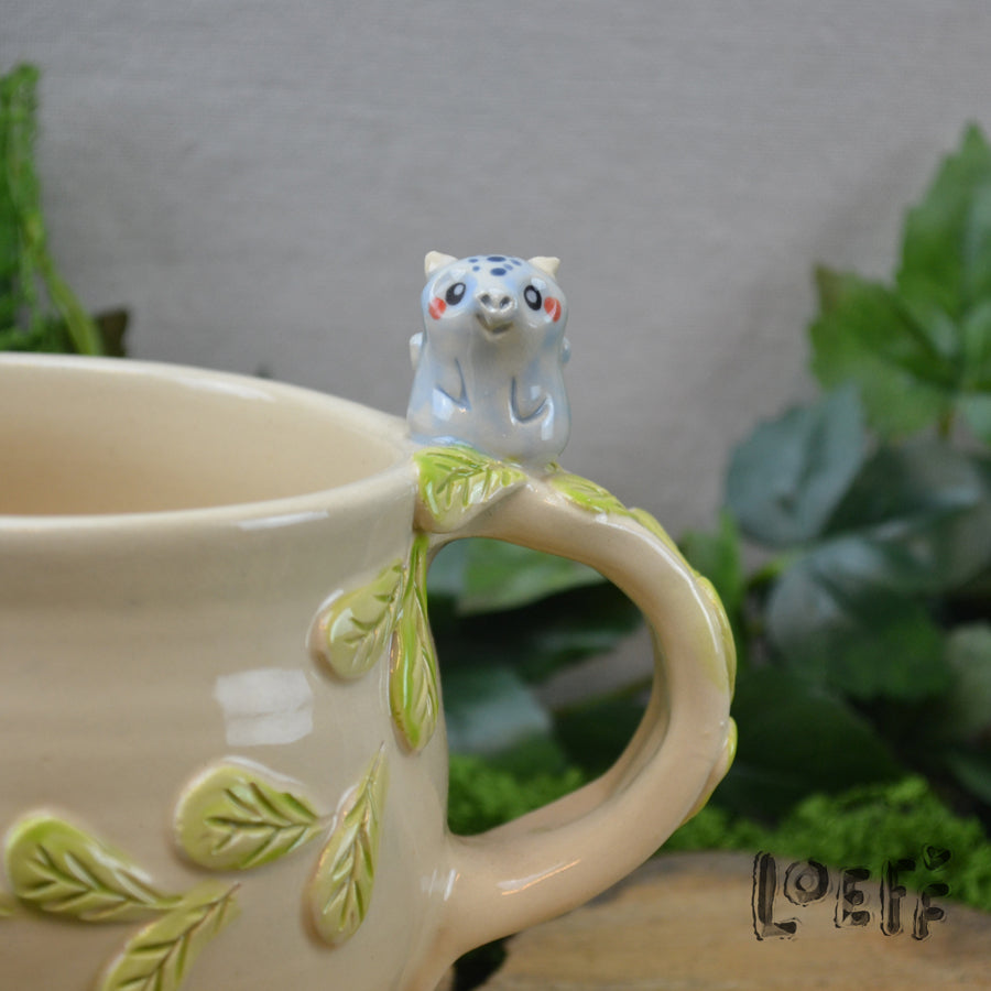 3D Mug with Tiny Dragon Blue