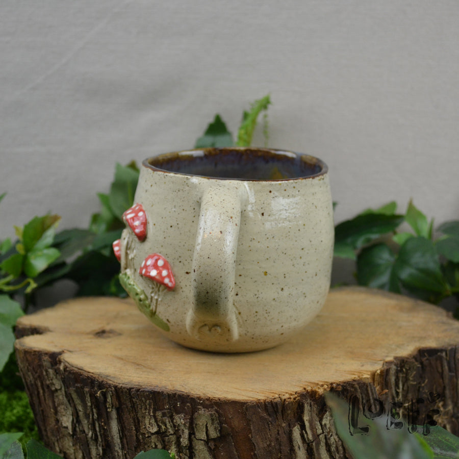 3D Loeff Mug Skull with Mushrooms 2