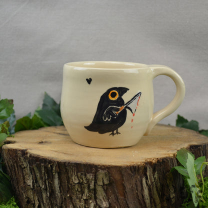Loeff Mug Crow with Knife