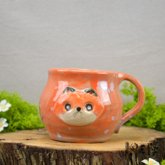 The 3D Loeff Mug Fox on Crystal Orange