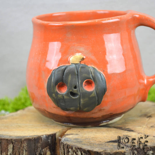 The 3D Loeff Mug Large Pumpkin Black
