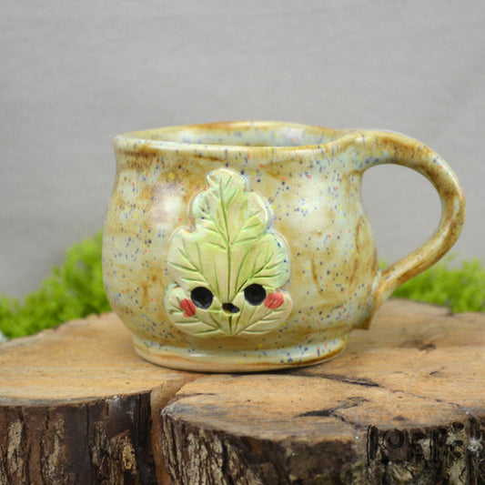 The 3D Loeff Mug Leaf on Speckled