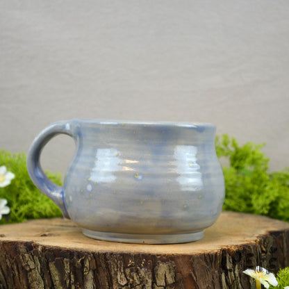 The 3D Loeff Mug Pumpkin on Speckled Blue