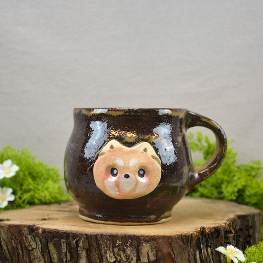 The 3D Loeff Mug Red Panda on Timber