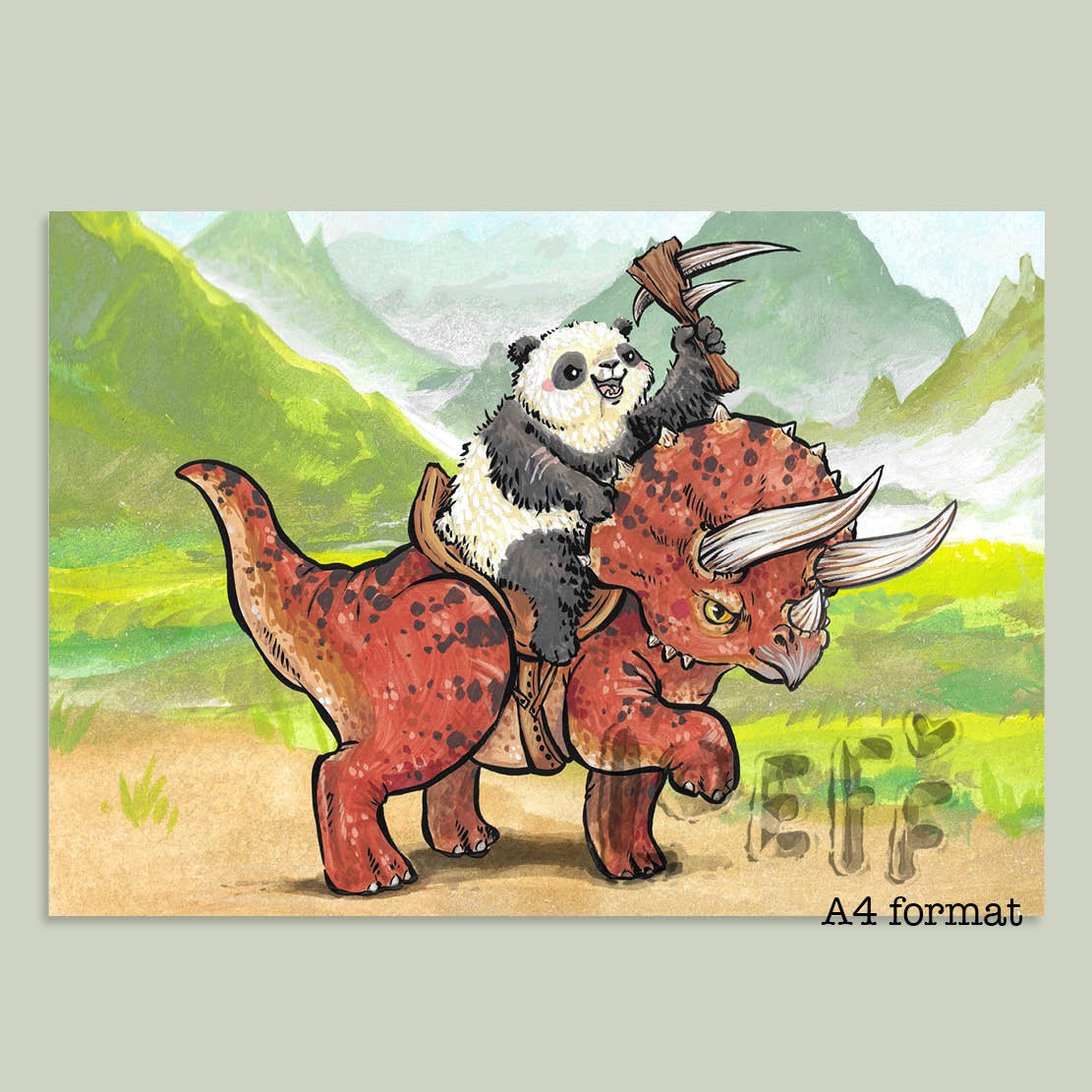 Triceratops Warrior Card