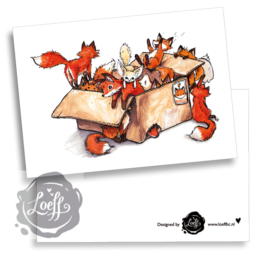 Box of Foxes Card