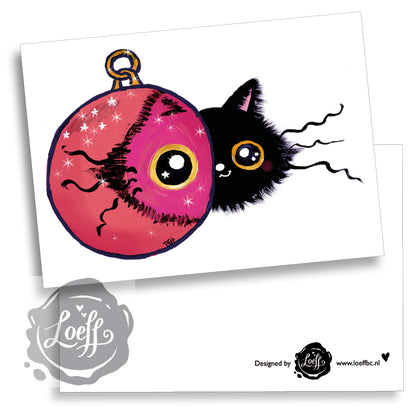 Cat and Ball Card