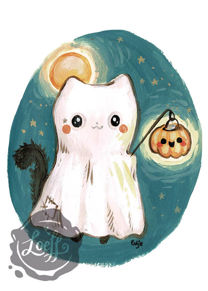 Cat and Lantern Card