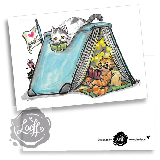 Cats & Books Card