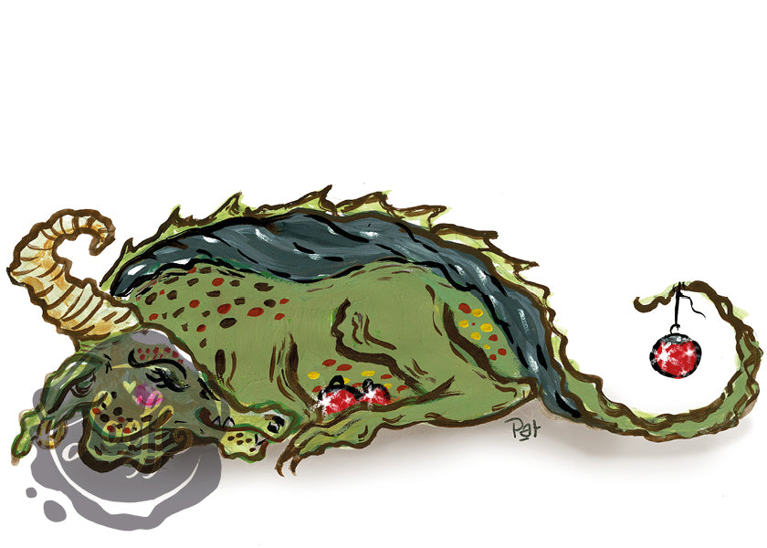 Christmas Dragon Card