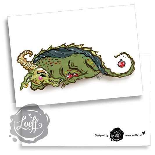 Christmas Dragon Card
