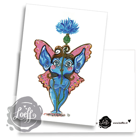 Cornflower Faerie Card