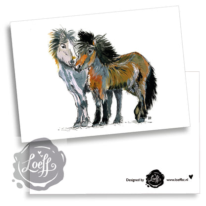 Horse Kisses Card
