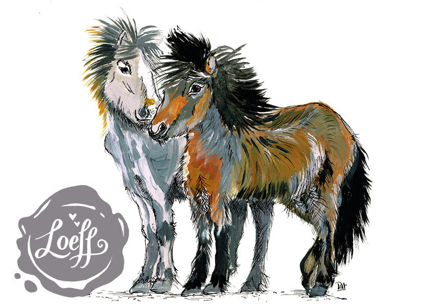 Horse Kisses Card