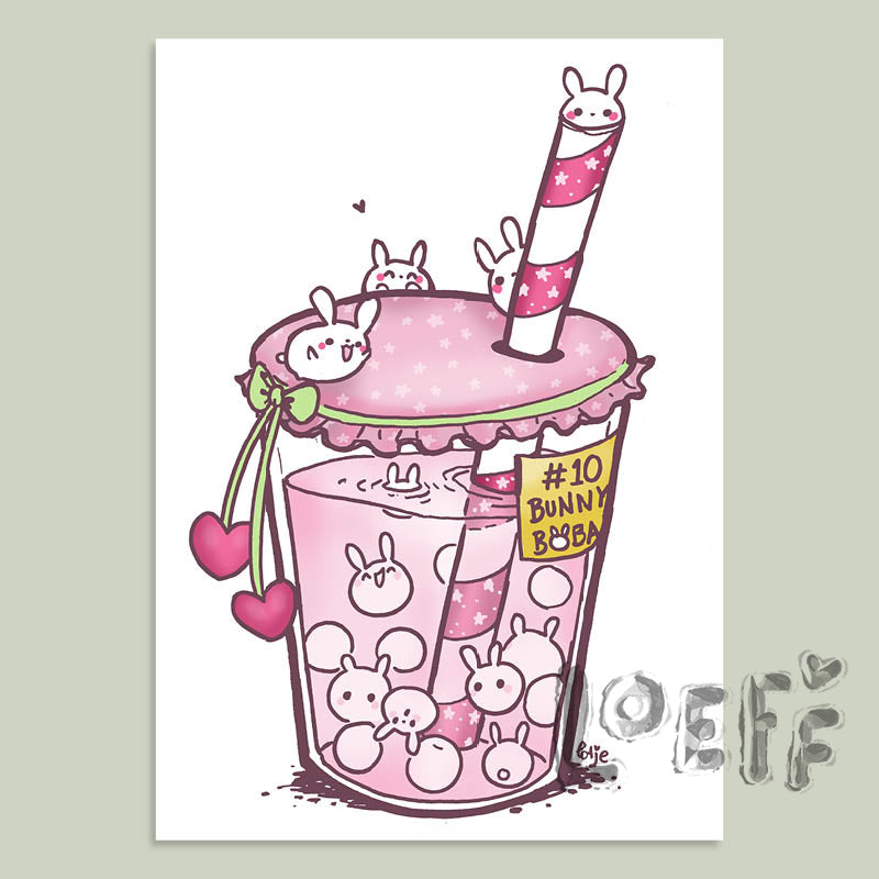 Boba Bunny Card