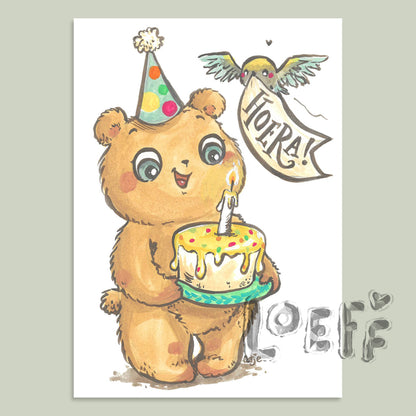 Party Animal Bear Card