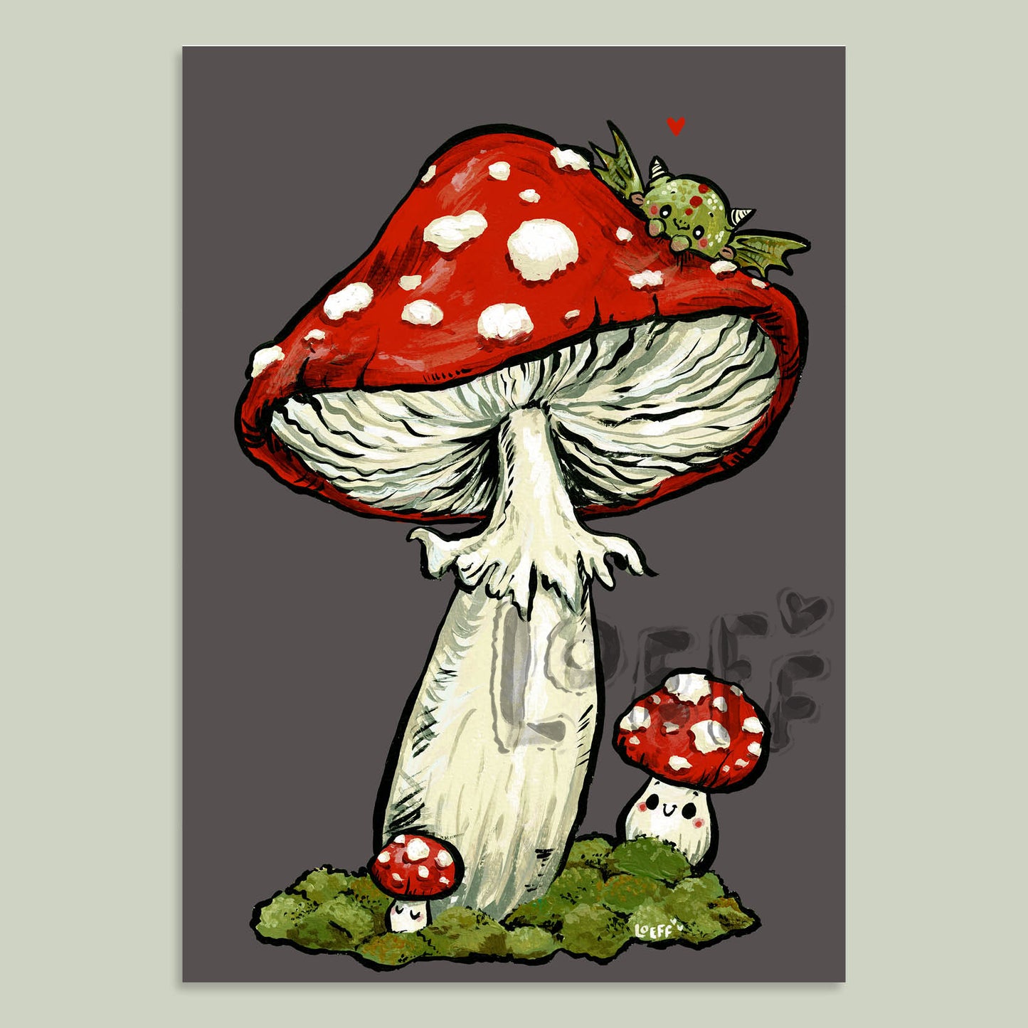Toadstool Dragon Card