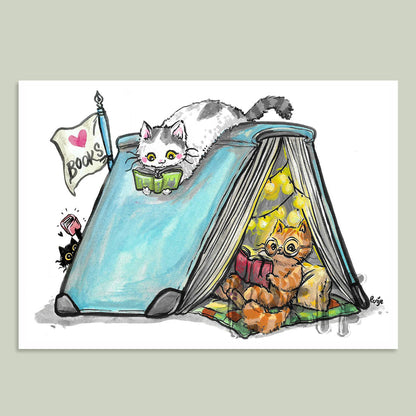 Cats & Books Card