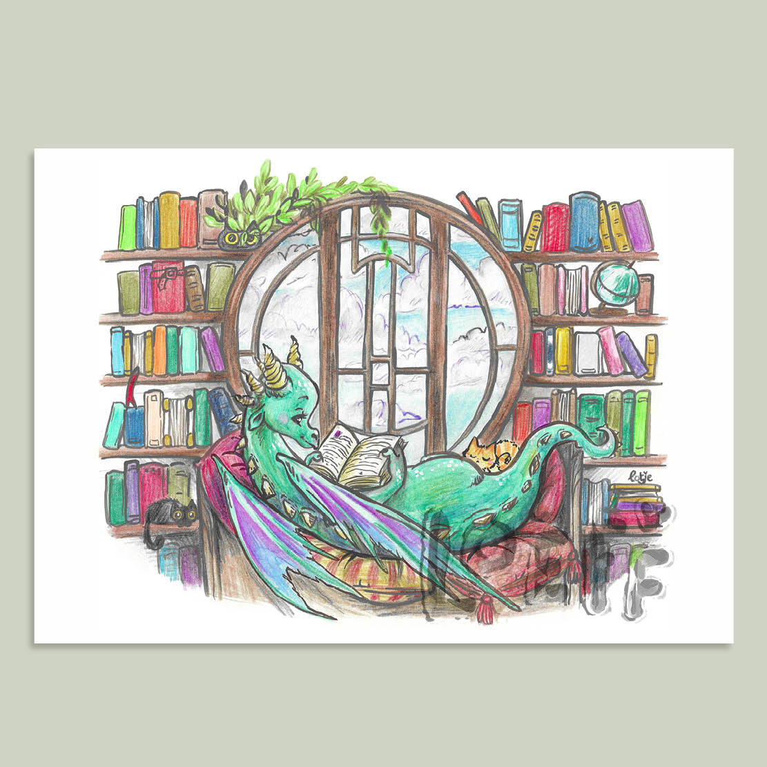 Dragon Library Card