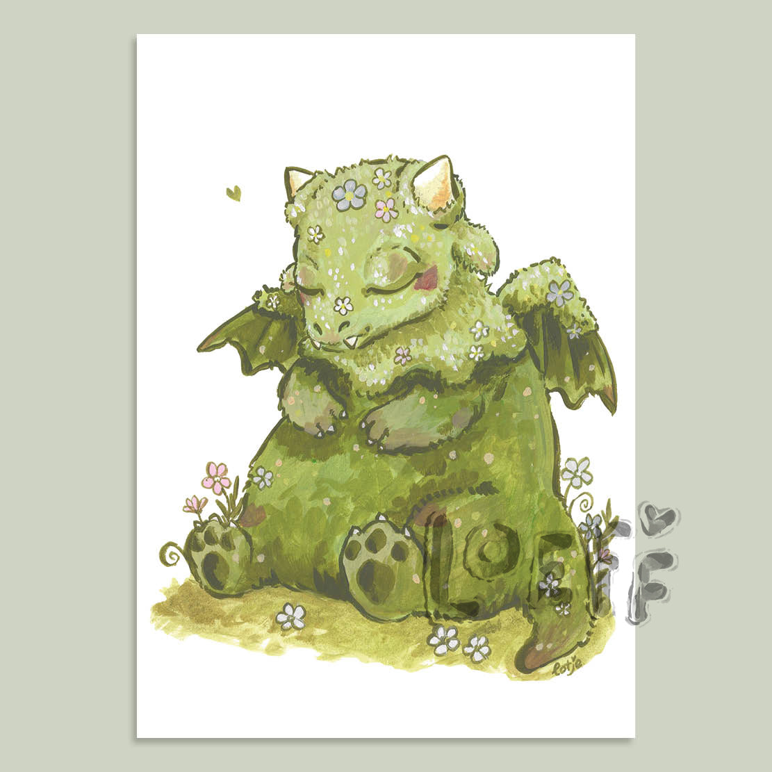 Moss Dragon Card