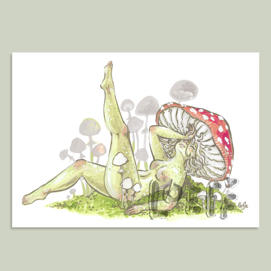 Mushroom Drama Card
