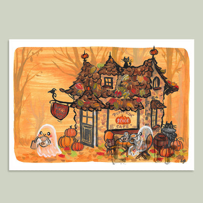 Pumpkin Spice Cafe Card