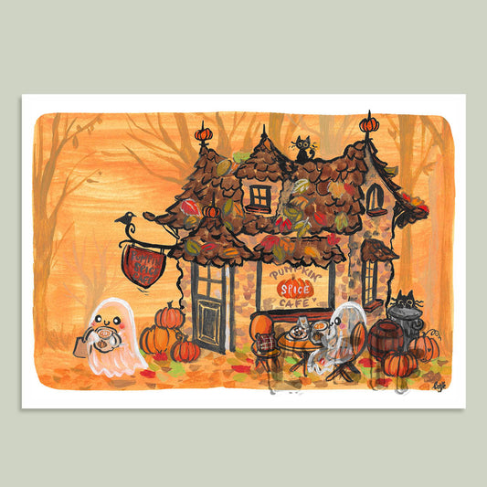 Pumpkin Spice Cafe Card