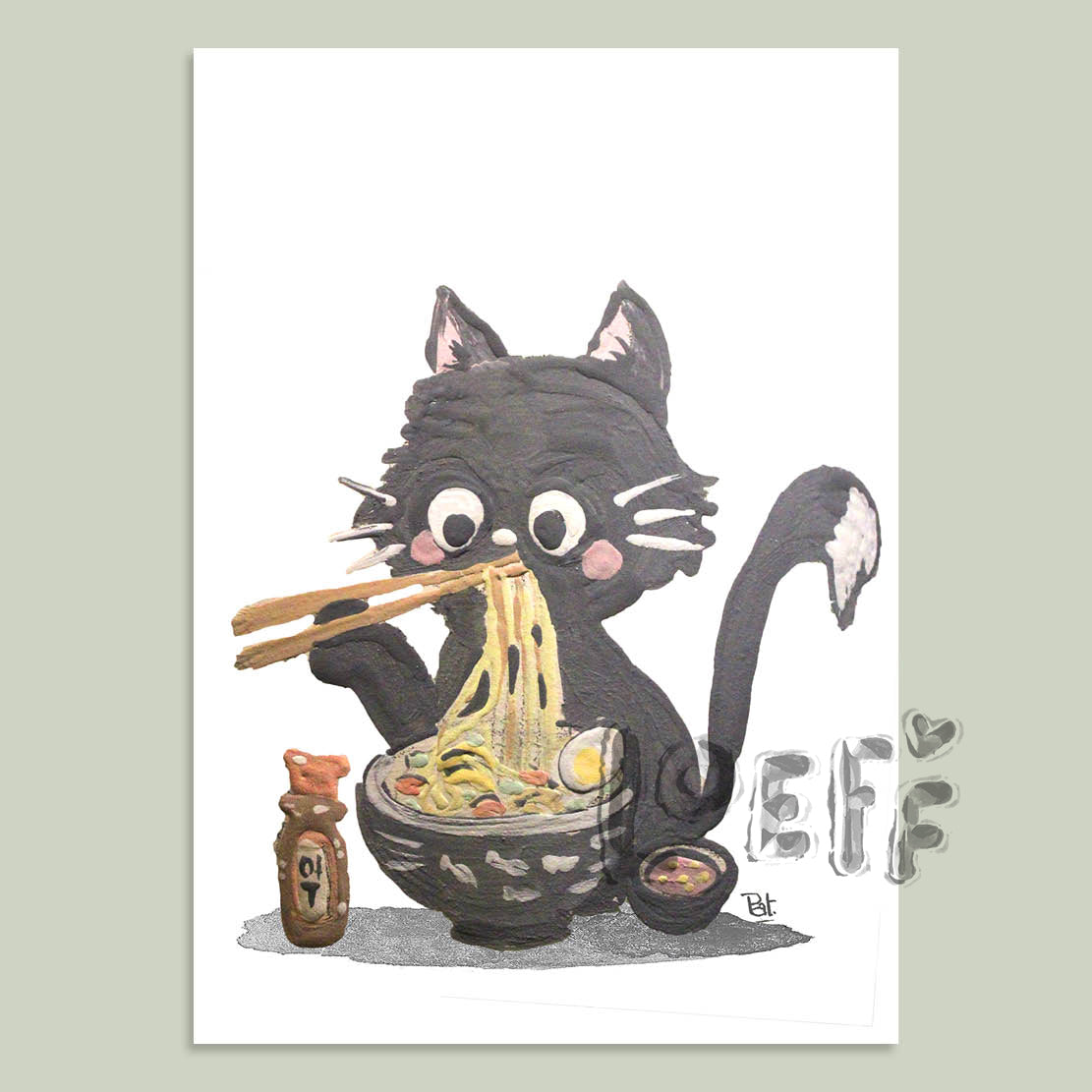 Ramen Cat Card