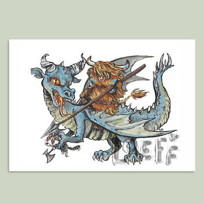 Warrior Dragon Card