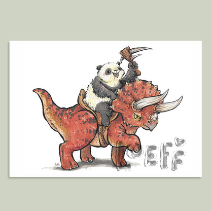 Triceratops Warrior Card
