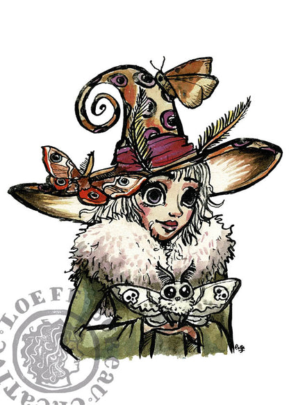 Moth Witch Card